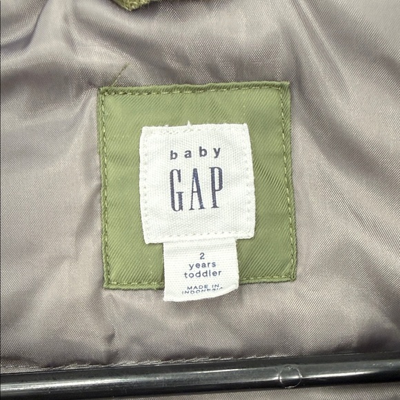 GAP Baby Green Jacket with Faux Fur Hood. Free Shipping - Picture 2 of 6